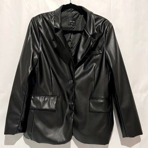 Tree Love Blazer Pleather/ Faux Leather Size L